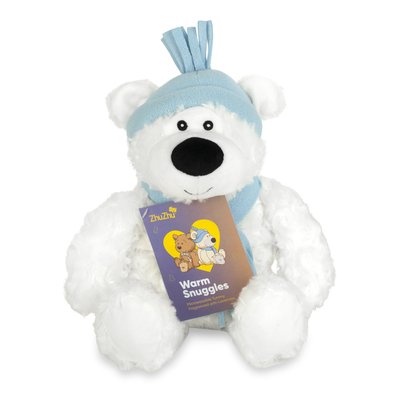 Zhu Zhu Warm Snuggles Snow Bear Teddy - Microwave Heatable Soft Toy Hottie