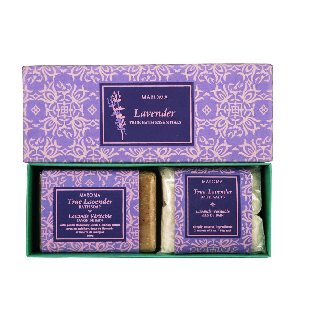Maroma True Bath Gift Set Soap &amp; Bath Salts - Lavender