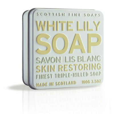Scottish Fine Soaps - White Lily Soap in a Tin