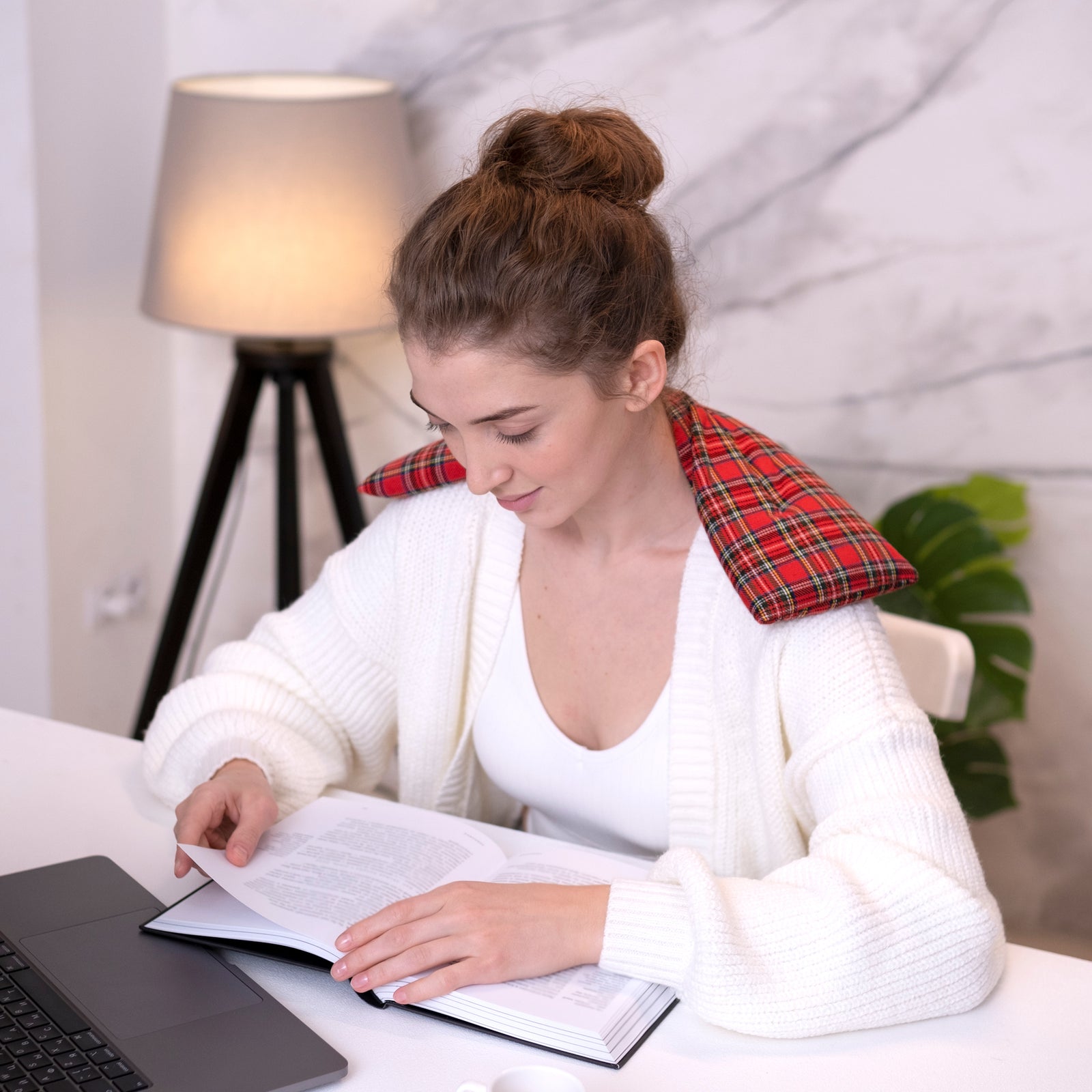 Zhu-Zhu Lavender Body Wrap Microwave Wheat Bag - Red Tartan