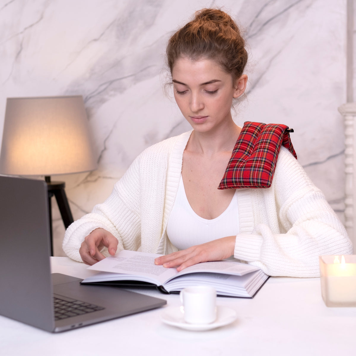 Zhu-Zhu Lavender Body Wrap Microwave Wheat Bag - Red Tartan