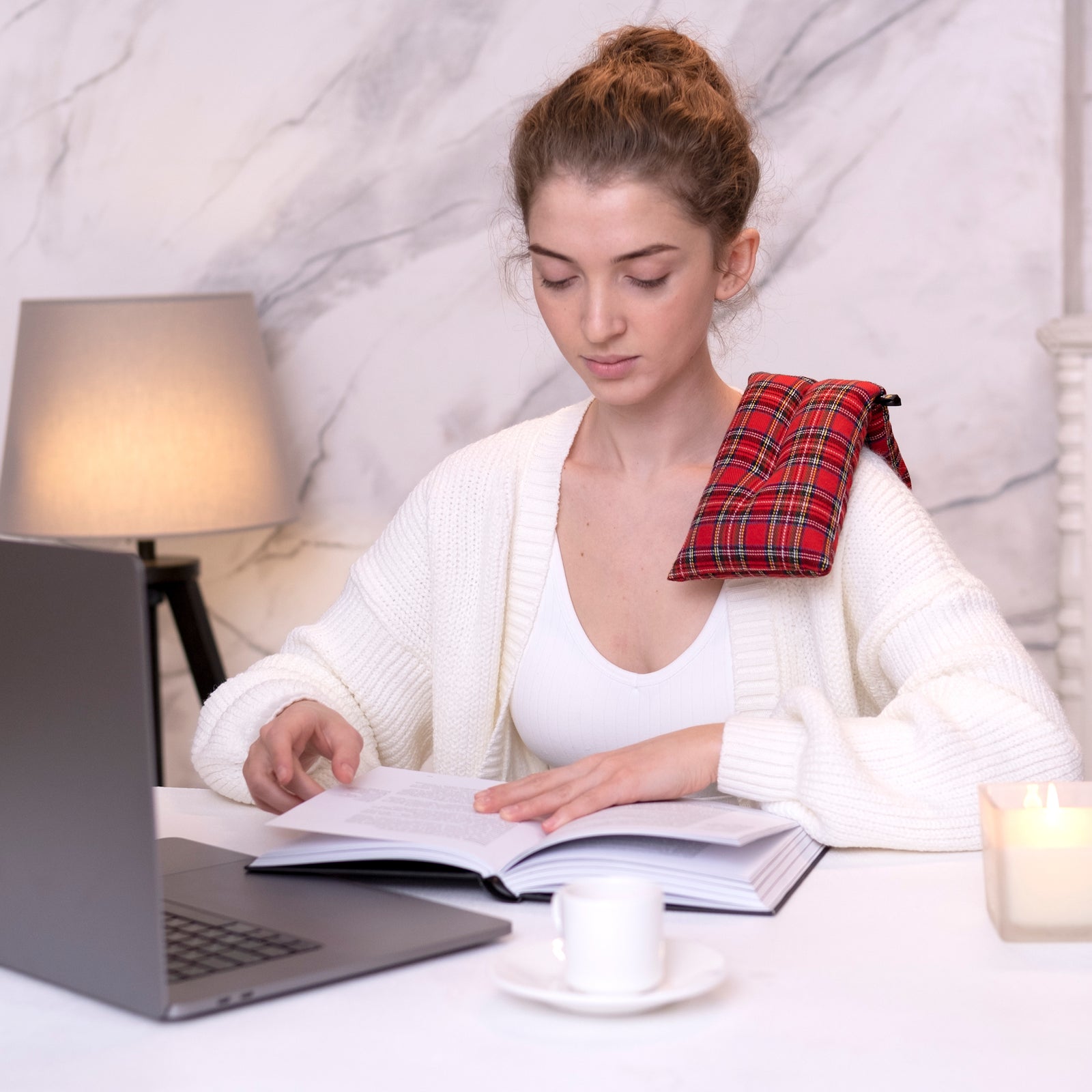 Zhu-Zhu Lavender Body Wrap Microwave Wheat Bag - Red Tartan