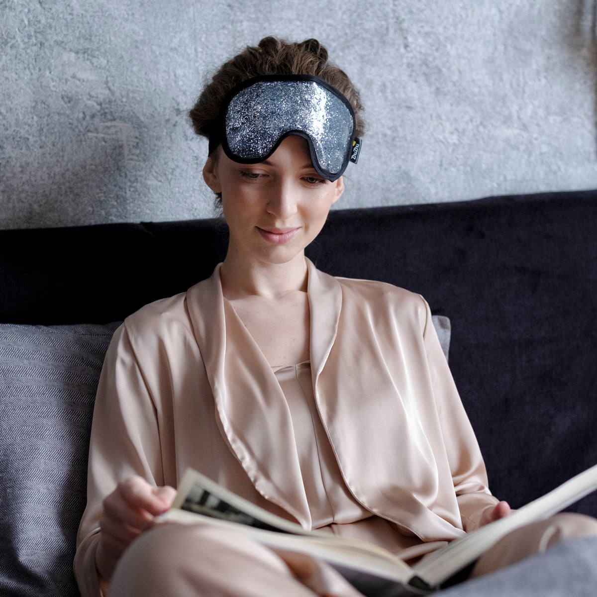 Zhu-Zhu Glitter Gel Hot & Cold Eye Mask - Silver