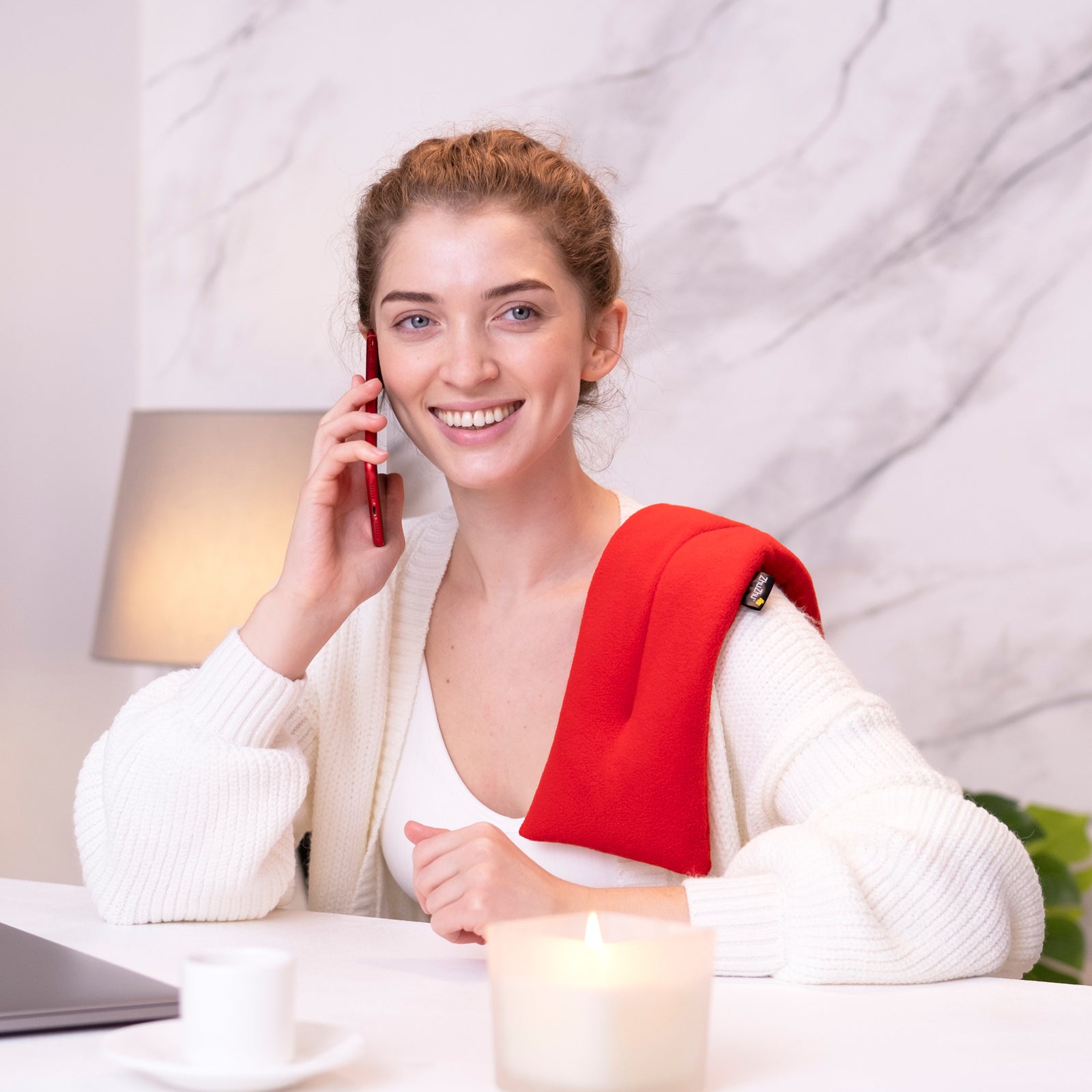 Zhu-Zhu Lavender Body Wrap Microwave Wheat Bag - Red