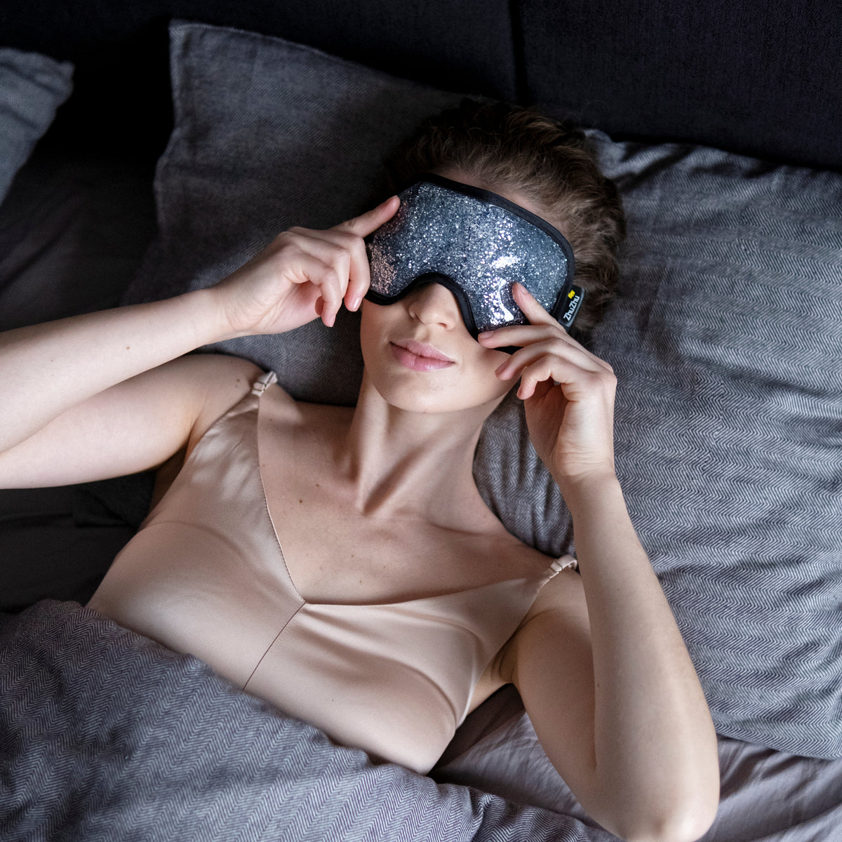Zhu-Zhu Glitter Gel Hot & Cold Eye Mask - Silver