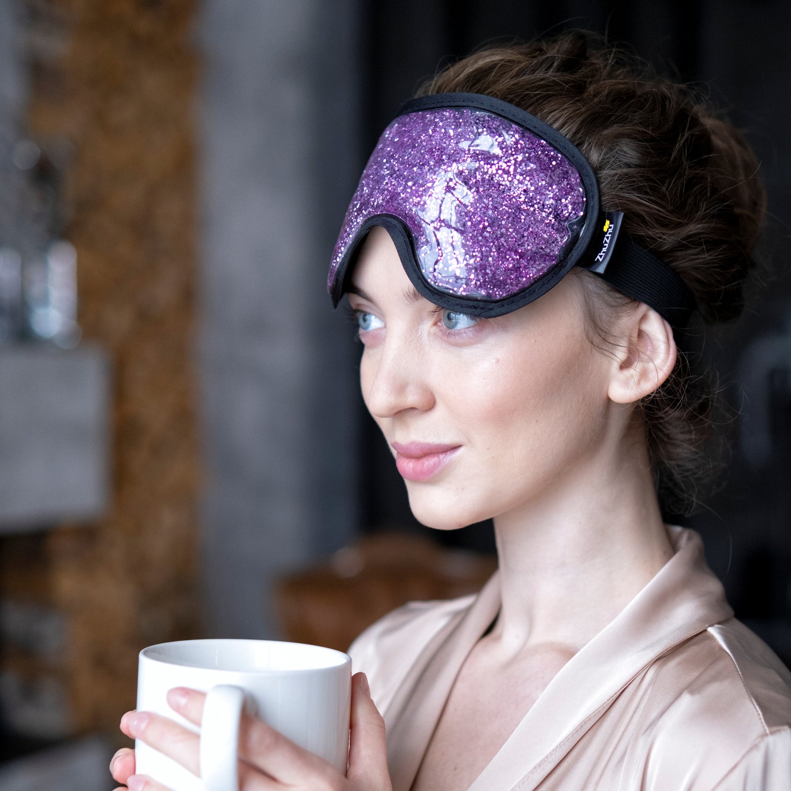 Zhu-Zhu Glitter Gel Hot & Cold Eye Mask - Pink