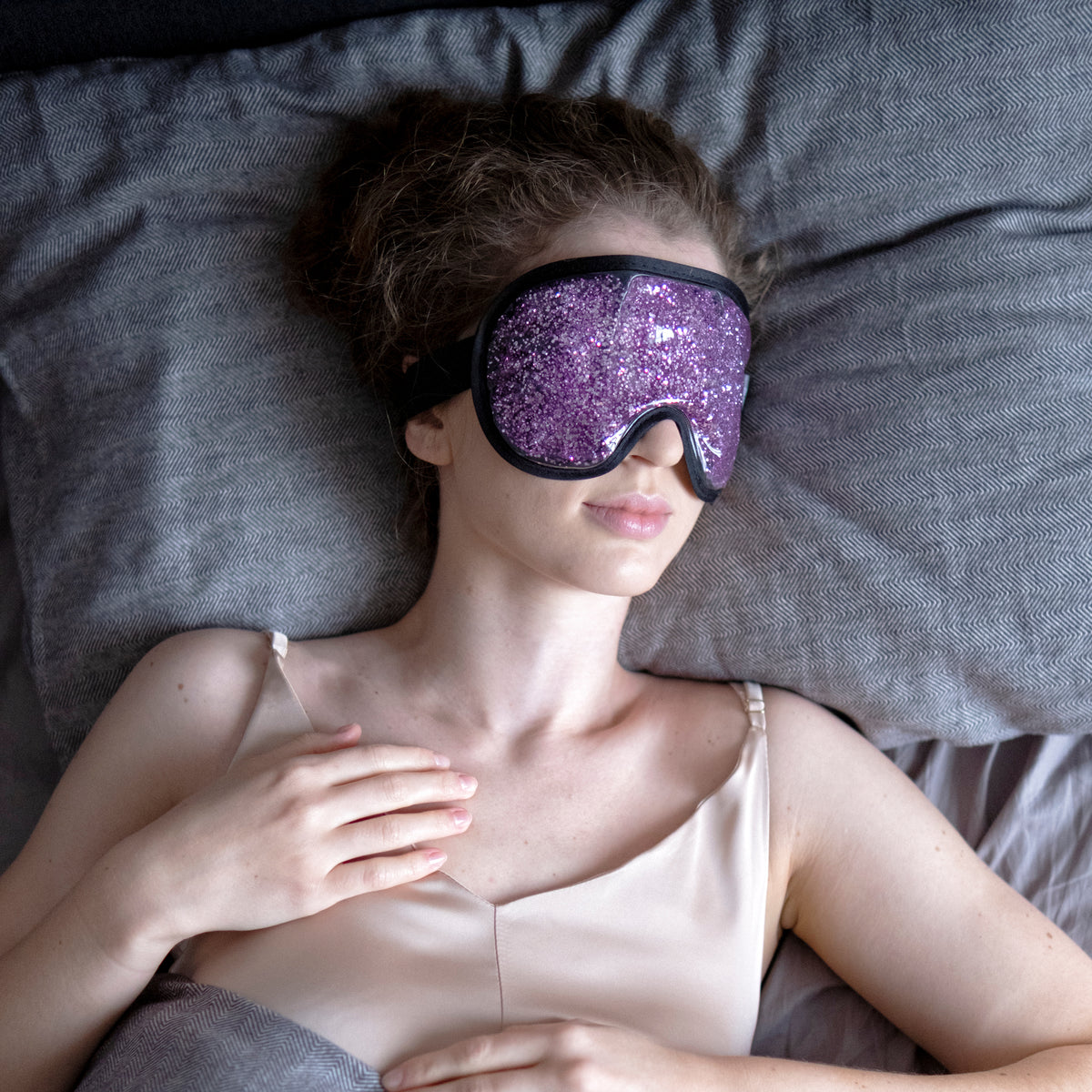 Zhu-Zhu Glitter Gel Hot & Cold Eye Mask - Pink
