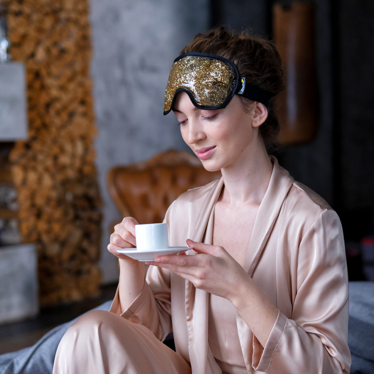 Zhu-Zhu Glitter Gel Hot & Cold Eye Mask - Gold