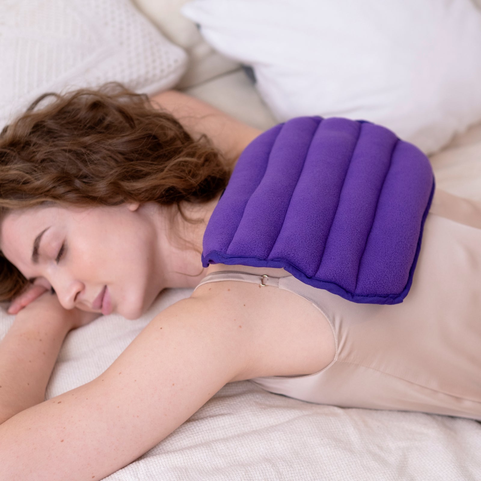 Microwaveable Heat Pad in Purple Fleece