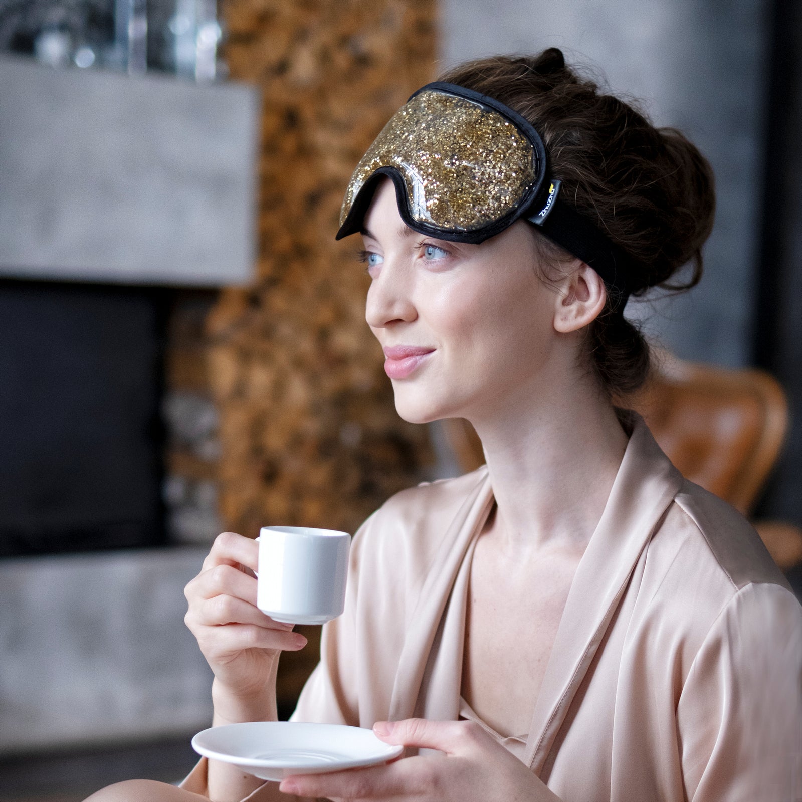 Zhu-Zhu Glitter Gel Hot & Cold Eye Mask - Gold