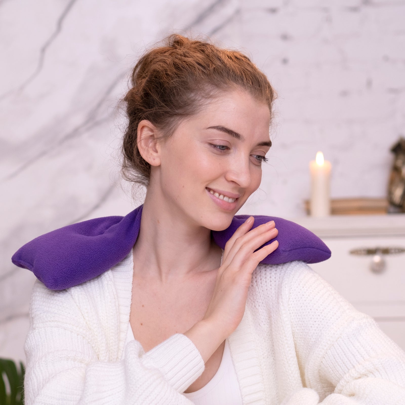 Microwaveable Lavender Body Wrap in Purple