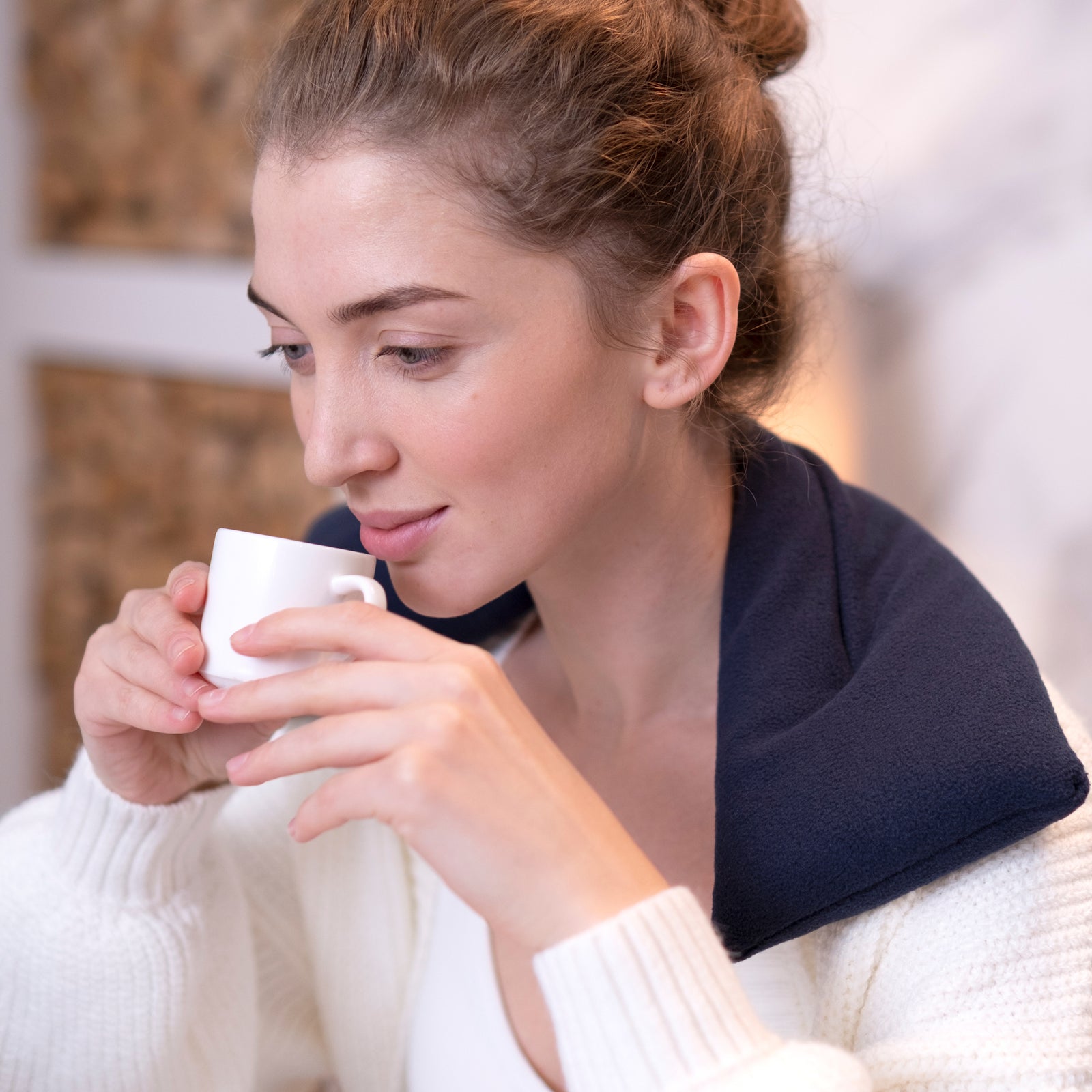 Zhu-Zhu Unscented Body Wrap Microwavable Wheat Bag - Navy Fleece