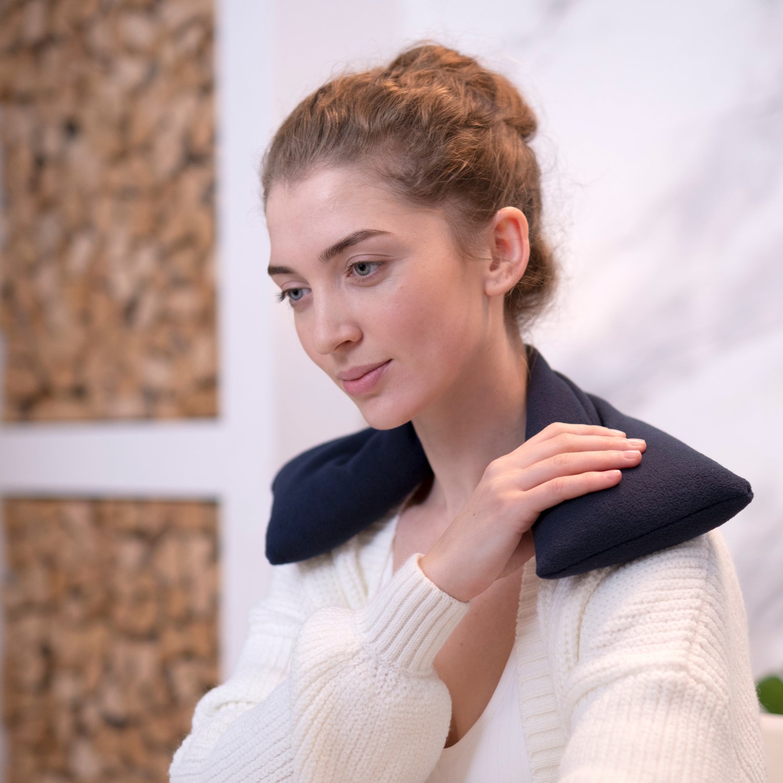 Zhu-Zhu Unscented Body Wrap Microwavable Wheat Bag - Navy Fleece