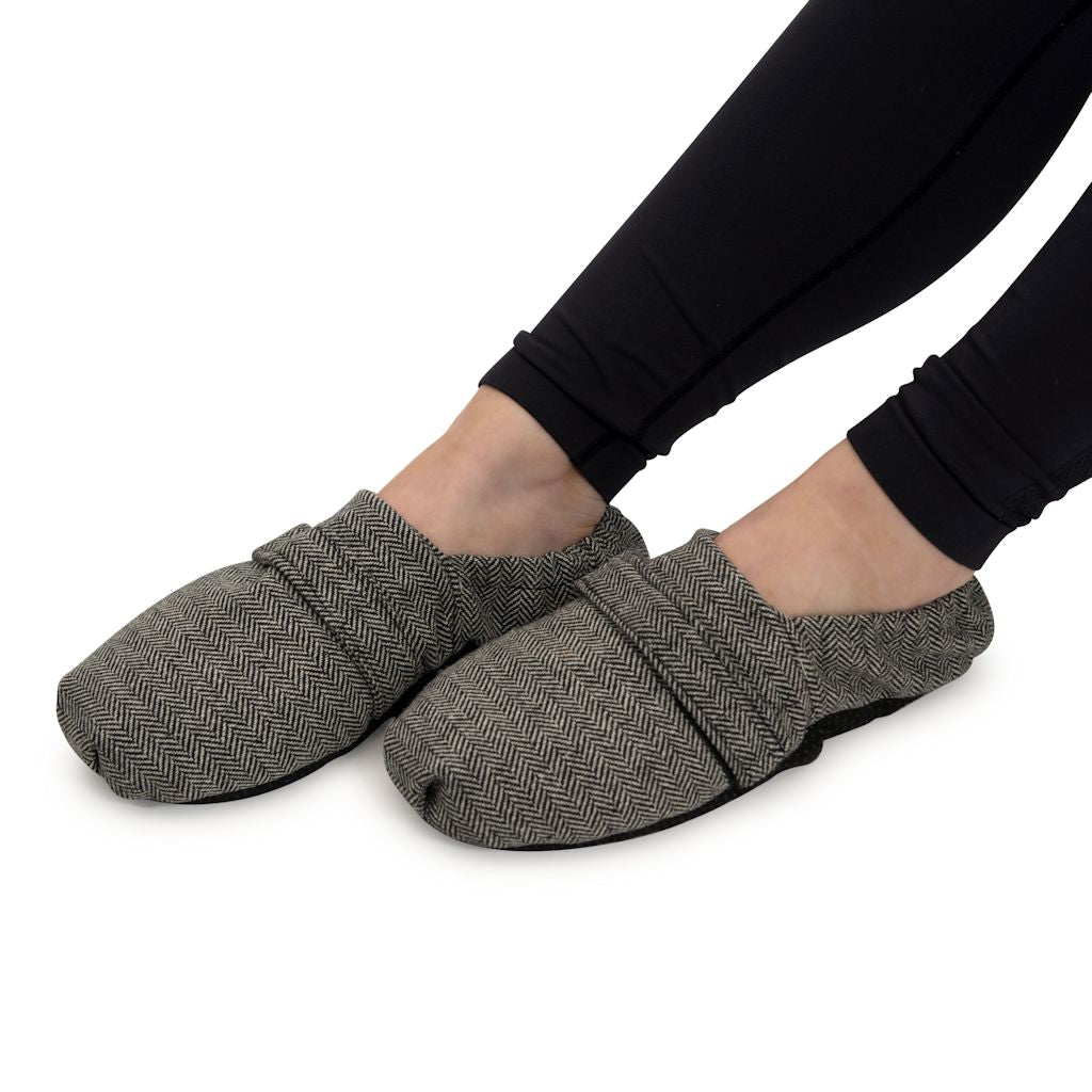 Zhu-Zhu Microwavable Slippers Herringbone Unscented Feet Warmers