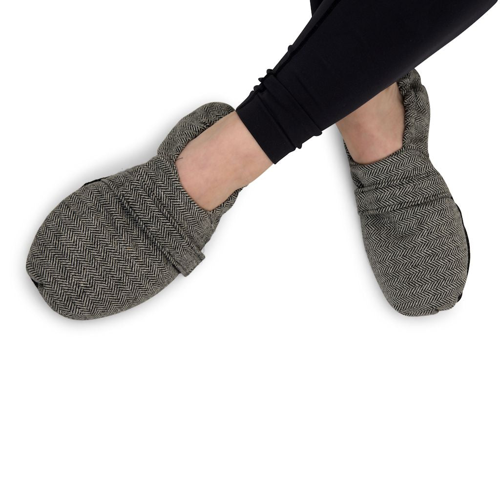 Zhu-Zhu Microwavable Slippers Herringbone Unscented Feet Warmers