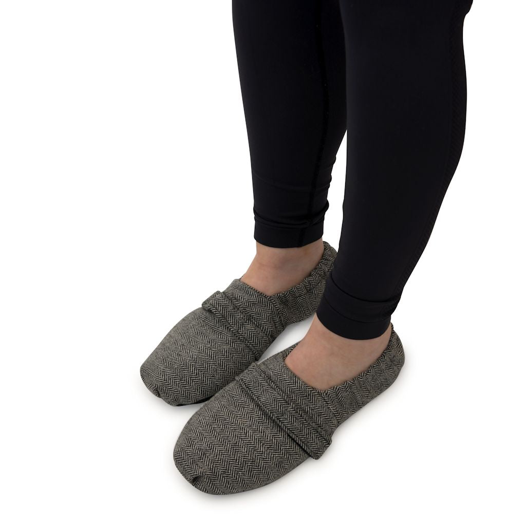 Zhu-Zhu Microwavable Slippers Herringbone Unscented Feet Warmers