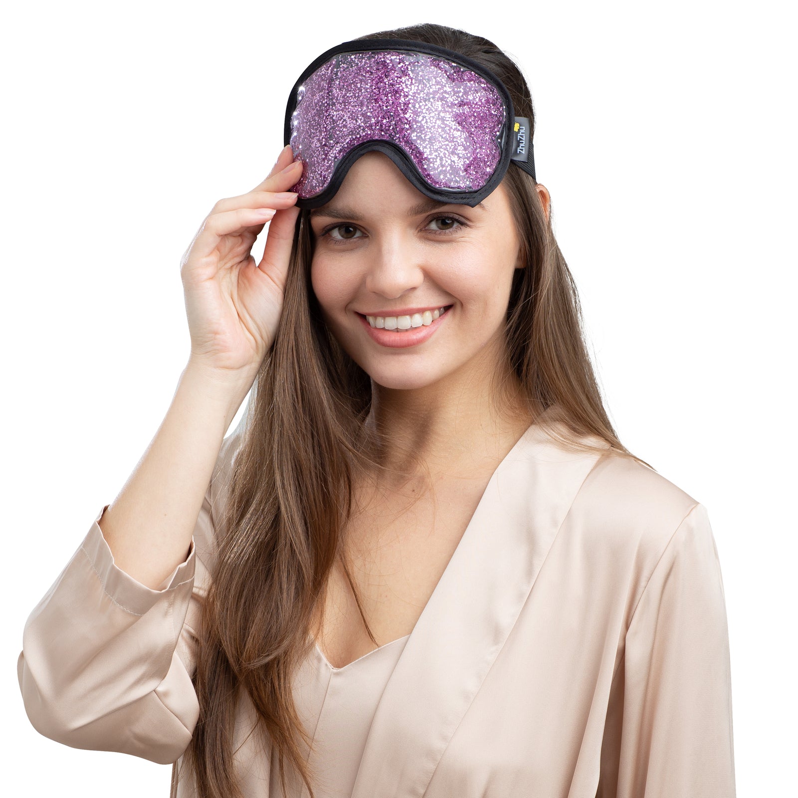 Zhu-Zhu Glitter Gel Hot & Cold Eye Mask - Pink