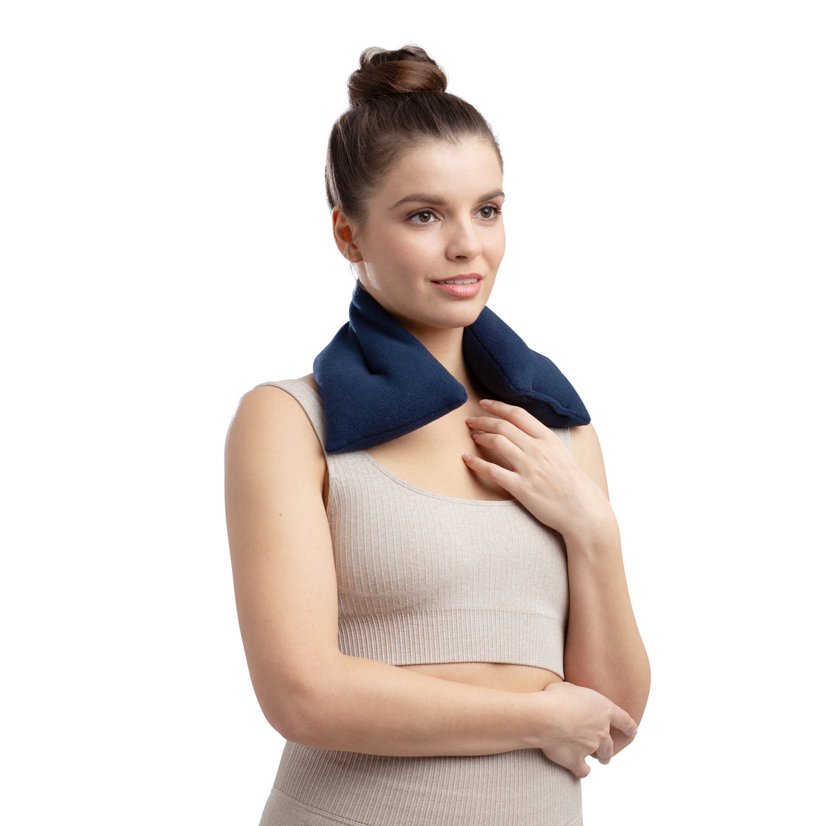 Zhu-Zhu Unscented Body Wrap Microwavable Wheat Bag - Navy Fleece
