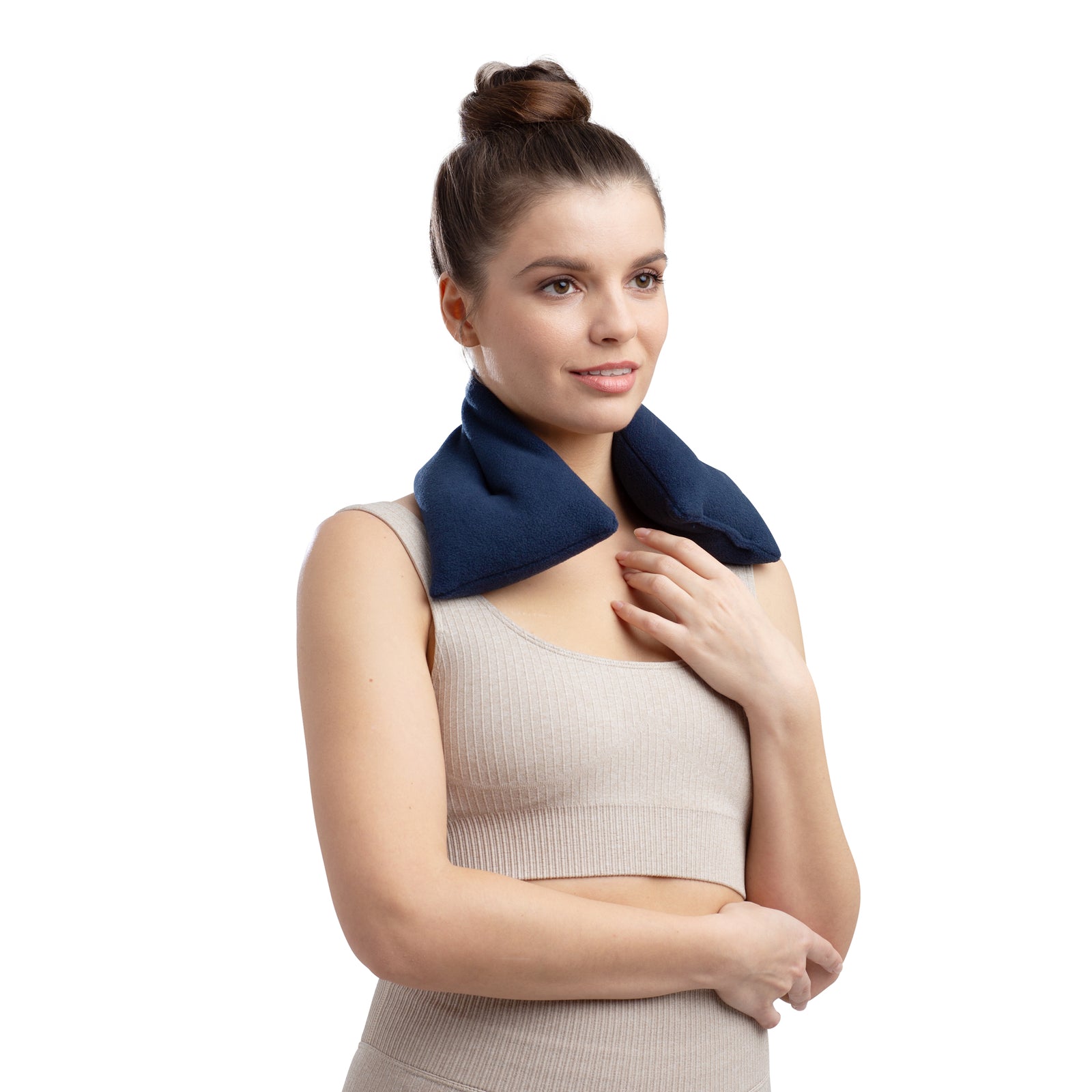 Zhu-Zhu Unscented Body Wrap Microwavable Wheat Bag - Navy Fleece