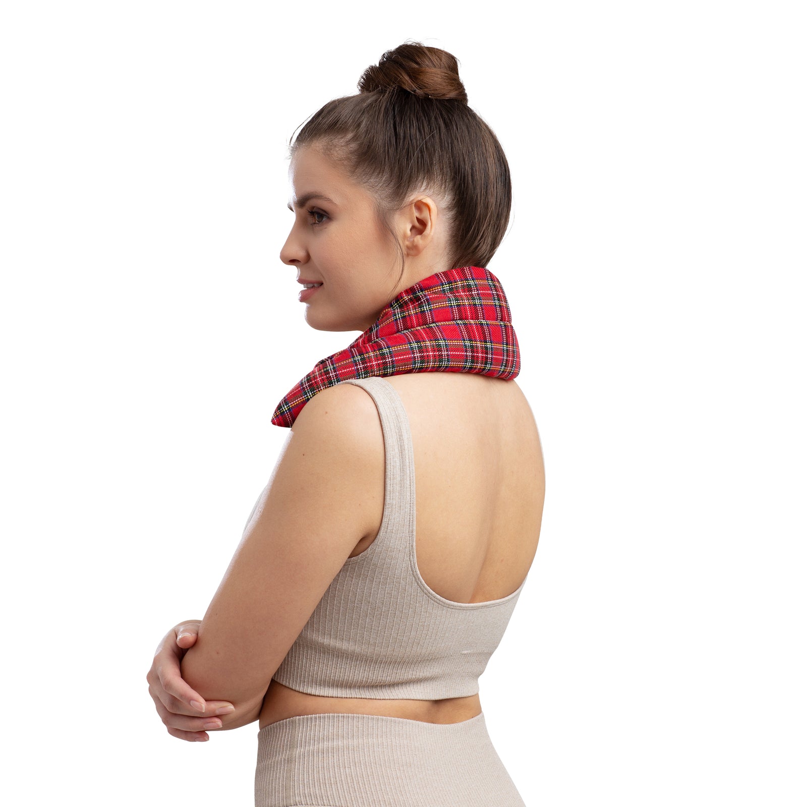 Zhu-Zhu Lavender Body Wrap Microwave Wheat Bag - Red Tartan