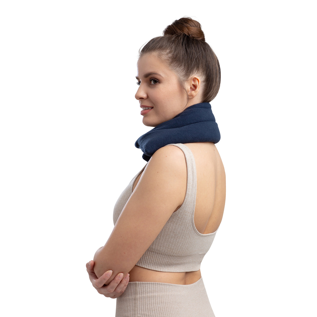 Zhu-Zhu Unscented Body Wrap Microwavable Wheat Bag - Navy Fleece