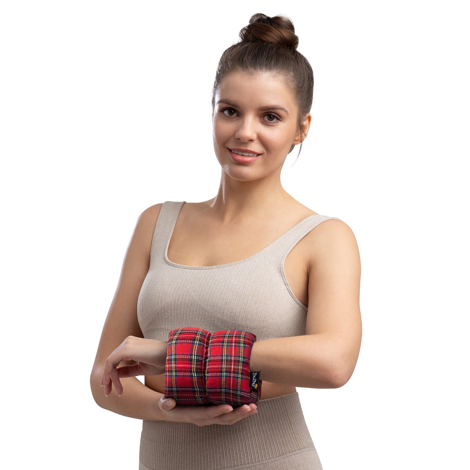 Zhu-Zhu Lavender Body Wrap Microwave Wheat Bag - Red Tartan