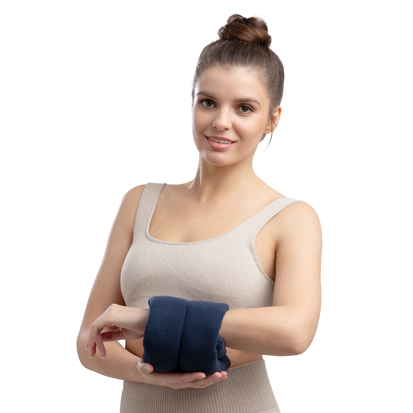 Zhu-Zhu Unscented Body Wrap Microwavable Wheat Bag - Navy Fleece