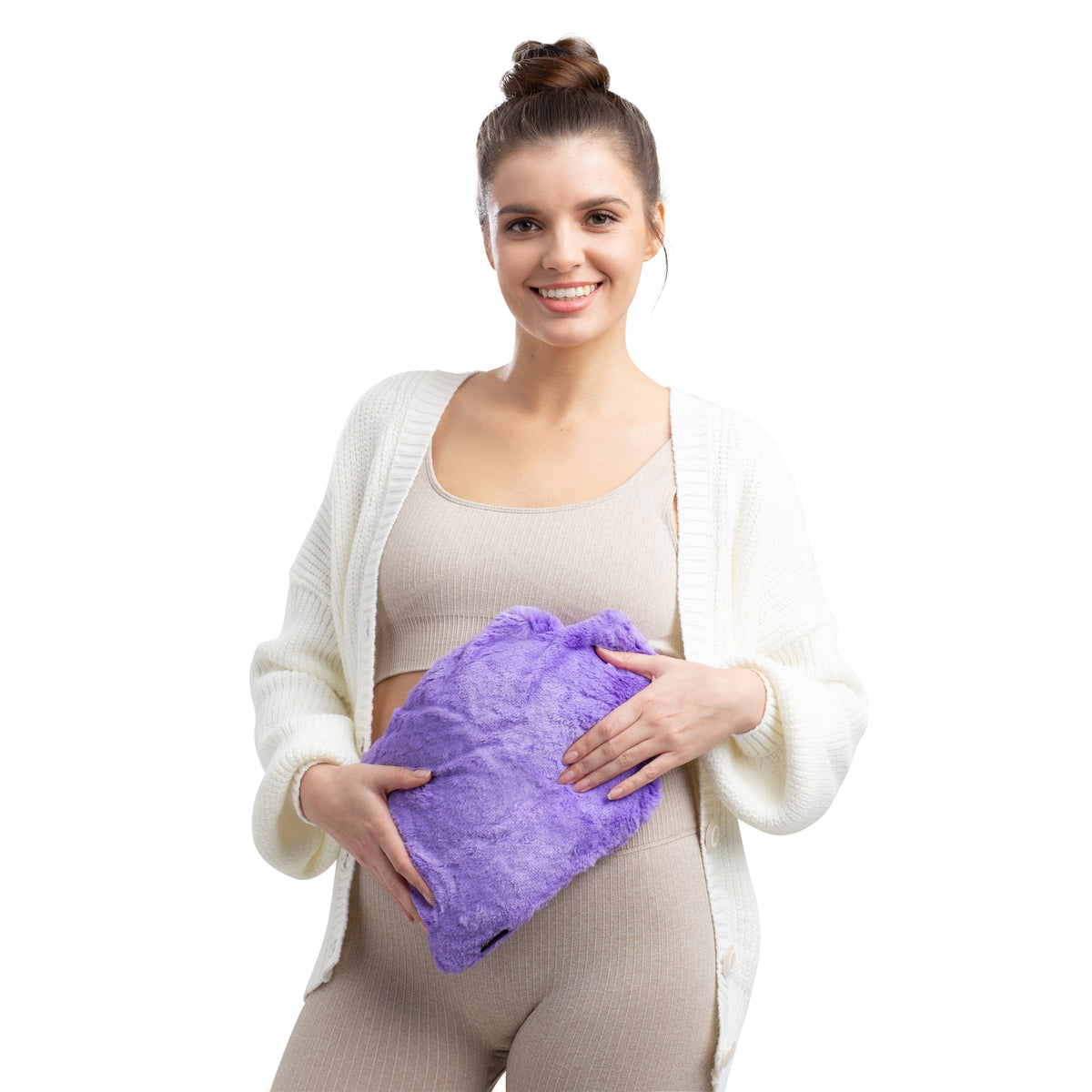Zhu-Zhu Lilac Plush Hot Bottle Body Warmer - Microwavable Wheat Bag