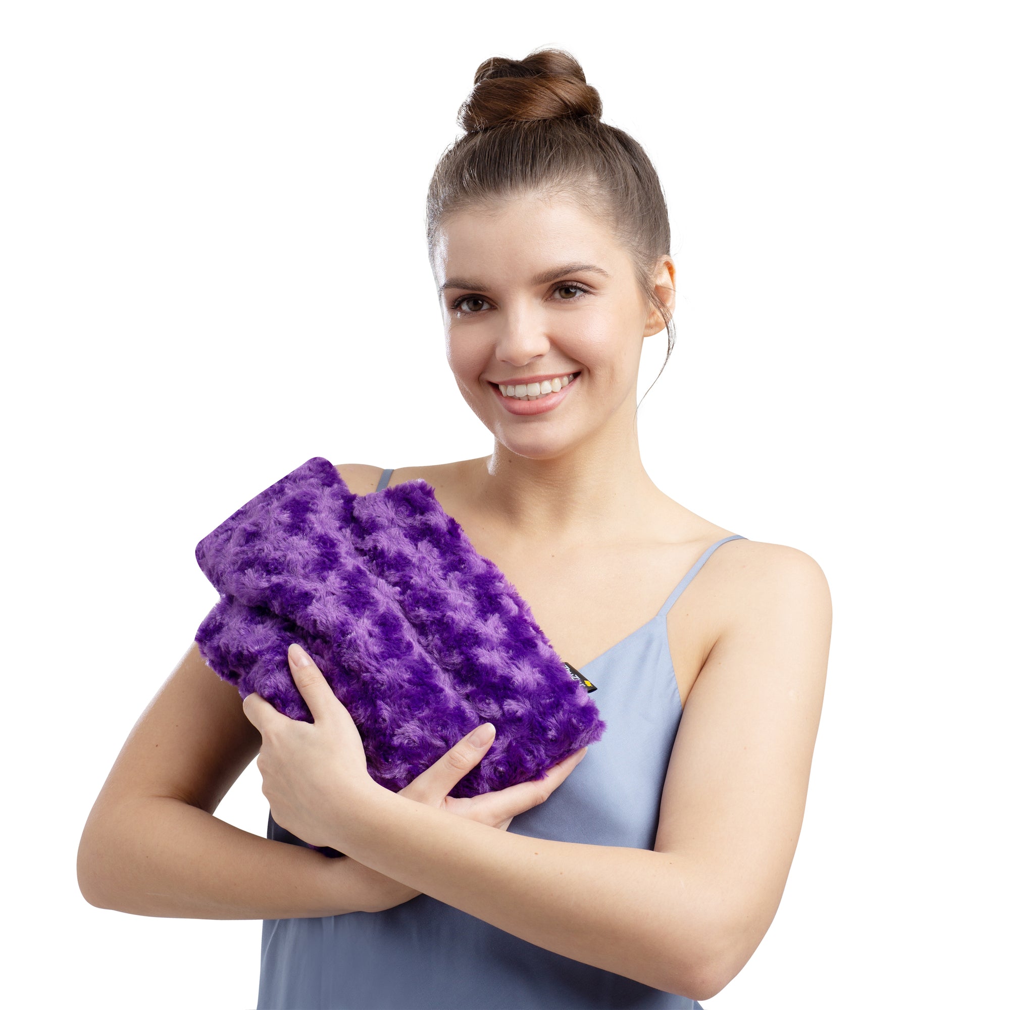 Zhu Zhu Purple Swirl Plush Hot Bottle Body Warmer - Microwavable Lavender Wheat Bag