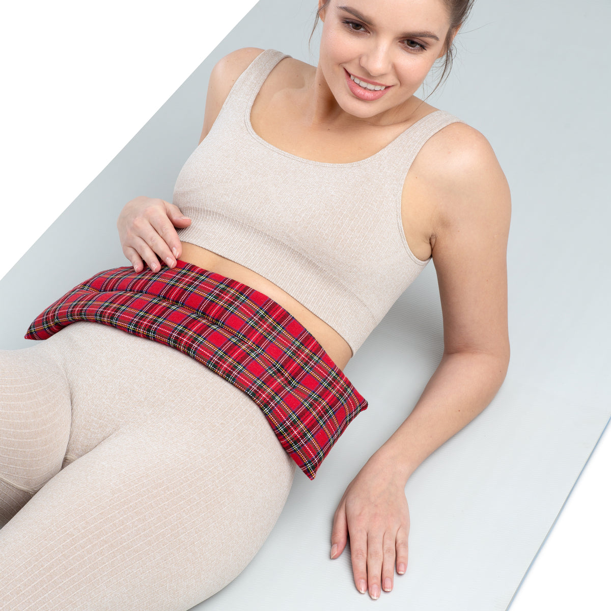 Zhu-Zhu Lavender Body Wrap Microwave Wheat Bag - Red Tartan