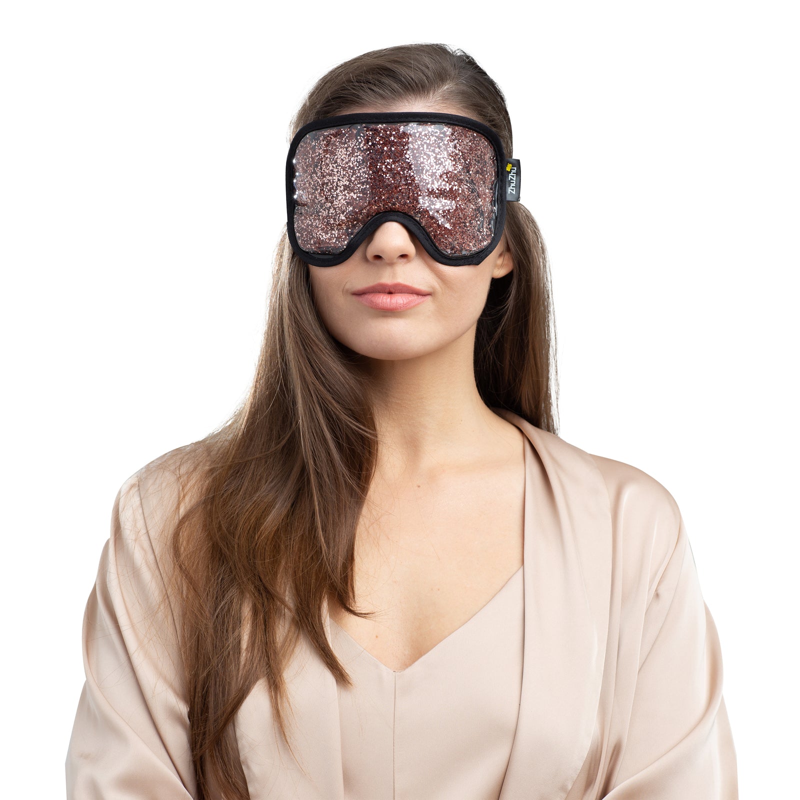 Zhu-Zhu Glitter Gel Hot & Cold Eye Mask - Rose Gold