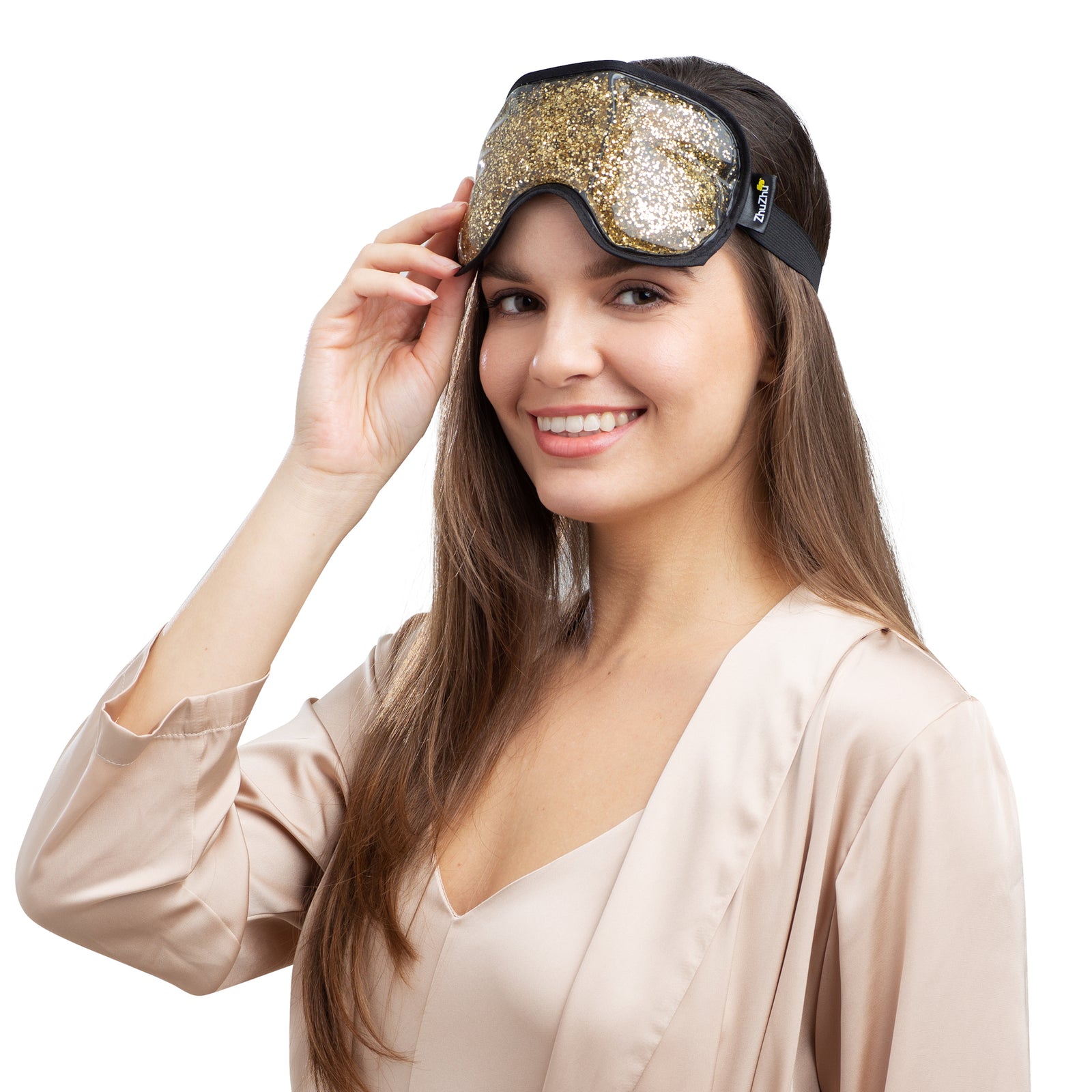 Zhu-Zhu Glitter Gel Hot & Cold Eye Mask - Gold