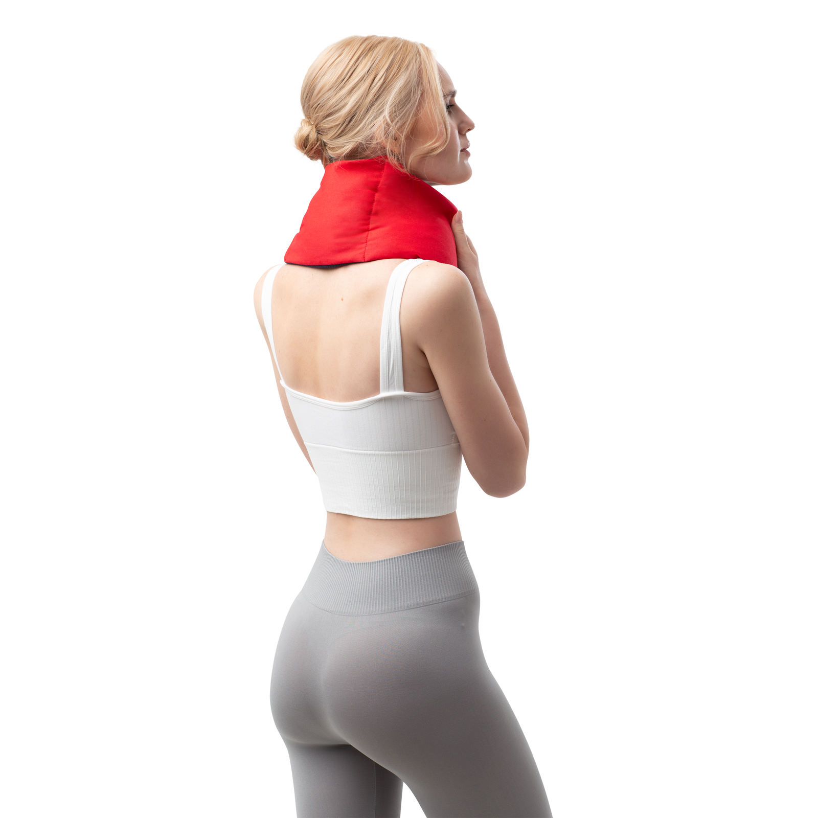 Zhu-Zhu Soothing Heat Pack - Navy Fleece & Red Twill Unscented Microwave Wheat Bag