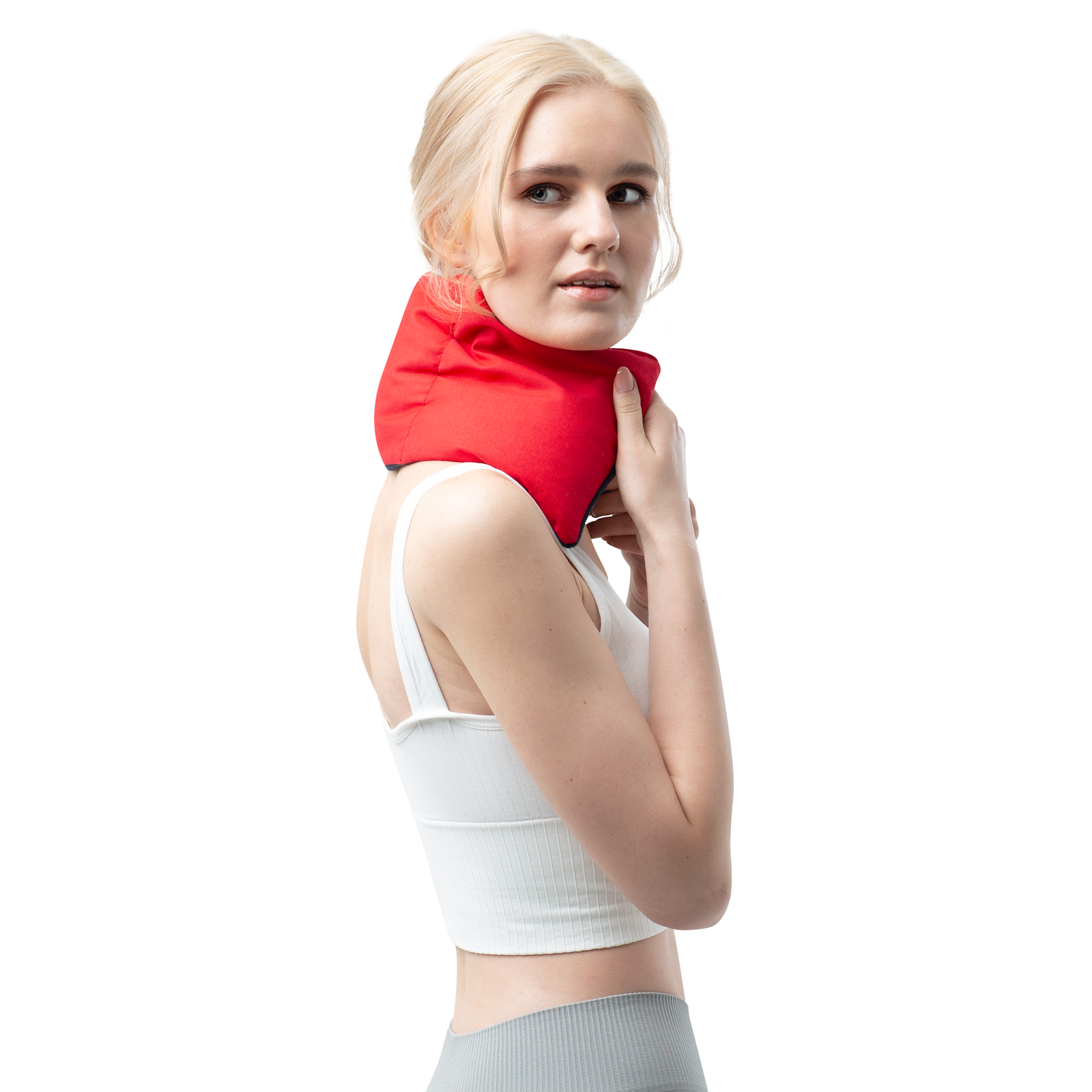 Zhu-Zhu Soothing Heat Pack - Navy Fleece & Red Twill Unscented Microwave Wheat Bag