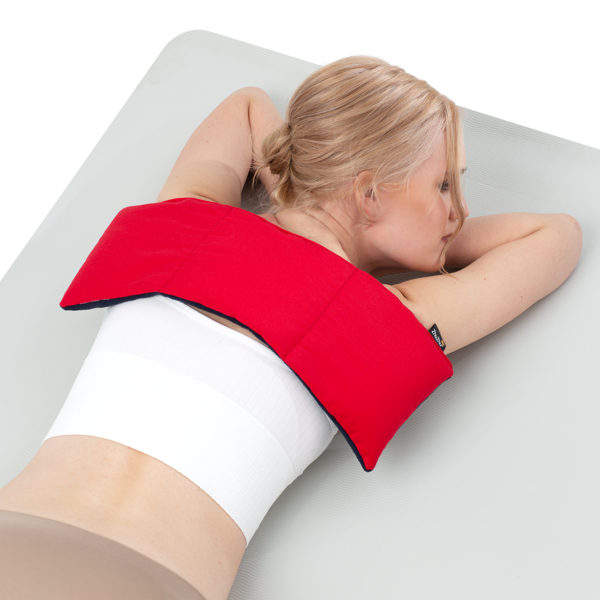 Zhu-Zhu Soothing Heat Pack - Navy Fleece & Red Twill Unscented Microwave Wheat Bag