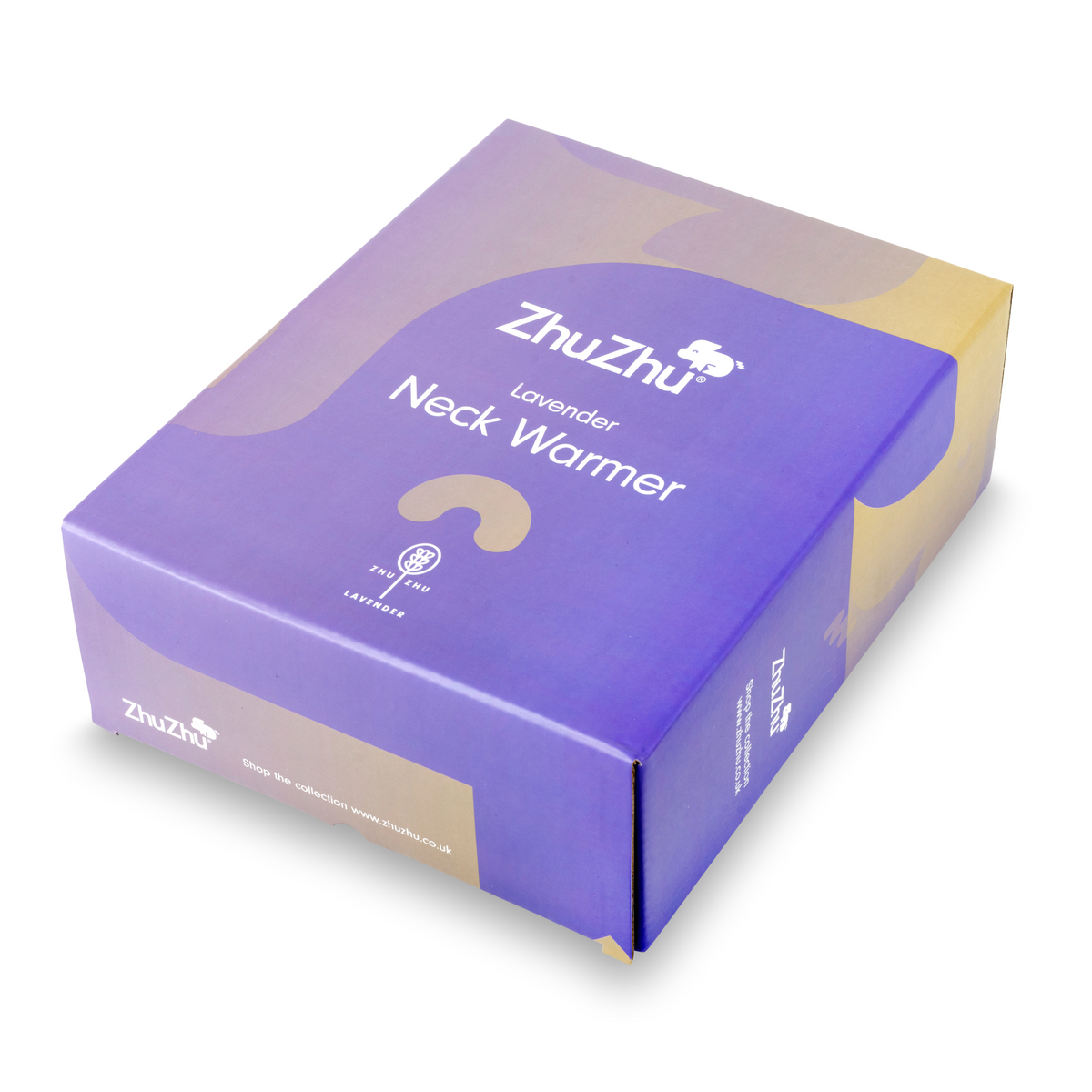 Microwave Lavender Neck Warmer In Grey Velour