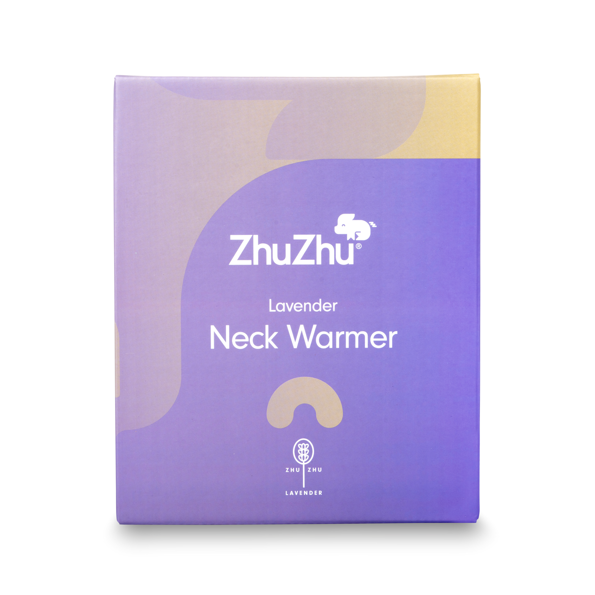 Microwave Lavender Neck Warmer In Grey Velour