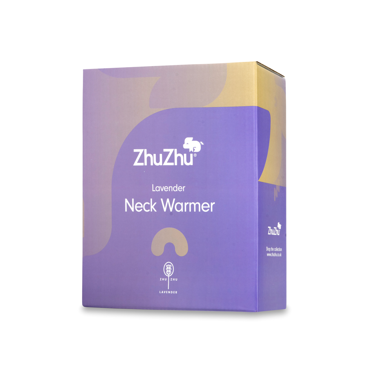 Microwave Lavender Neck Warmer In Grey Velour