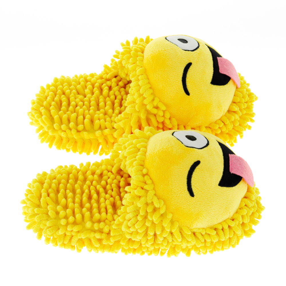 Aroma Home Fuzzy Friends Slippers - Wink Emoji