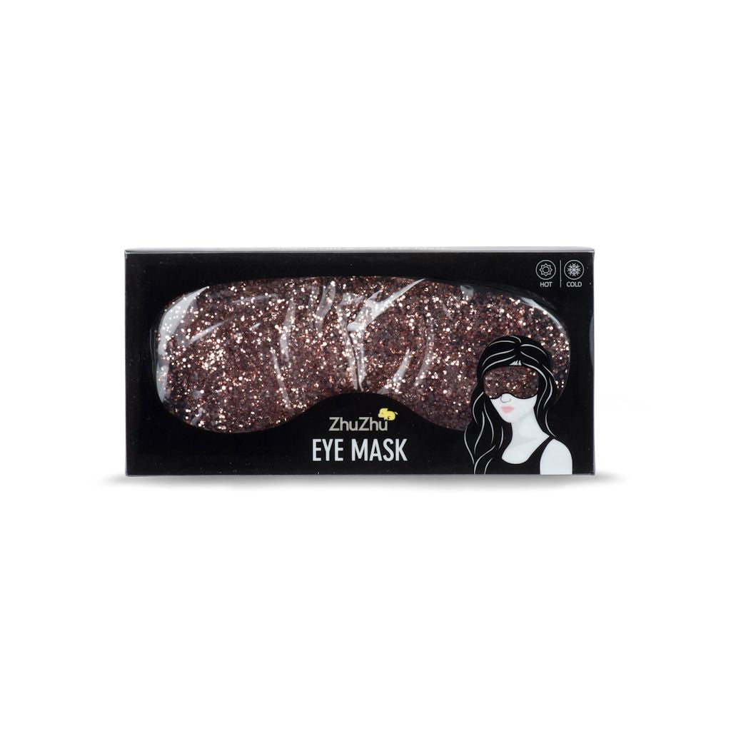 Zhu-Zhu Glitter Gel Hot & Cold Eye Mask - Rose Gold