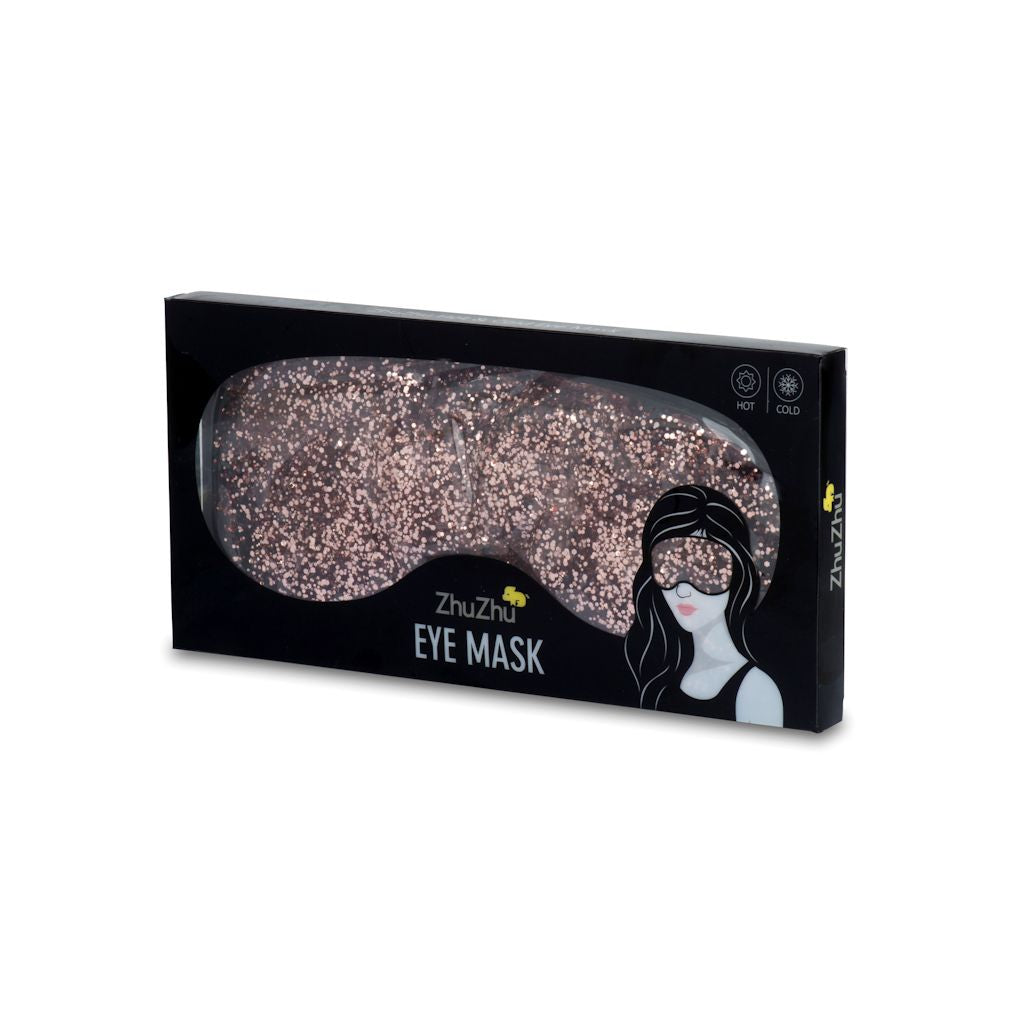 Zhu-Zhu Glitter Gel Hot & Cold Eye Mask - Rose Gold