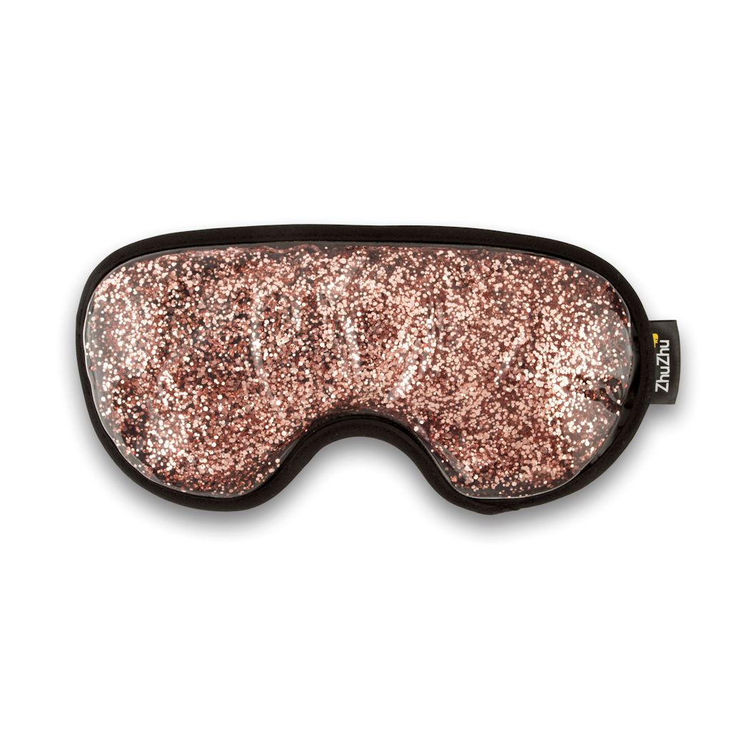 Zhu-Zhu Glitter Gel Hot & Cold Eye Mask - Rose Gold