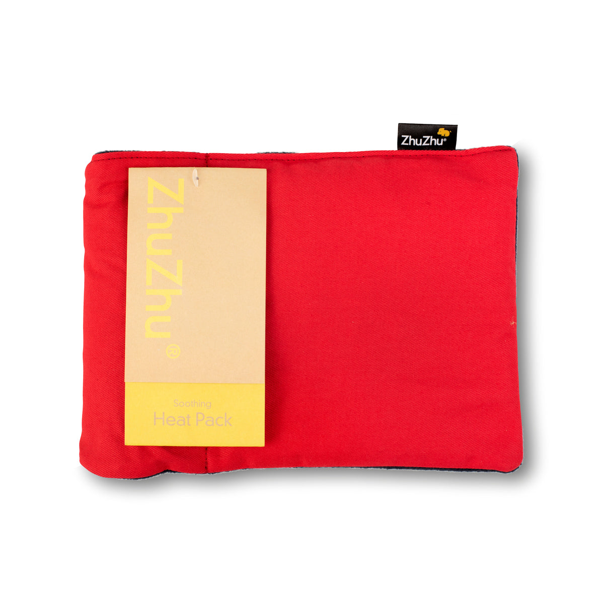Zhu-Zhu Soothing Heat Pack - Navy Fleece & Red Twill Unscented Microwave Wheat Bag