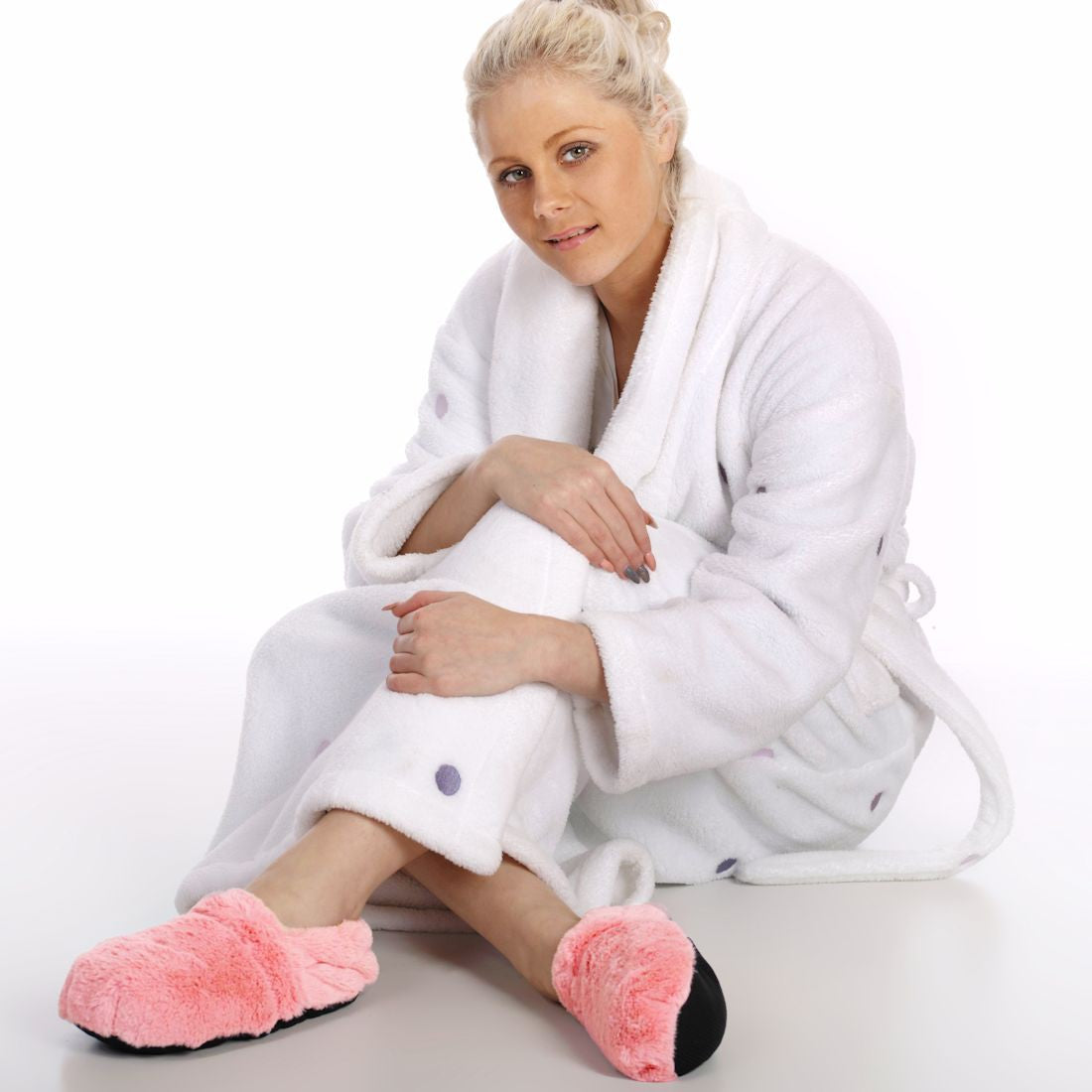 Zhu-Zhu Pink Plush Microwavable Slippers