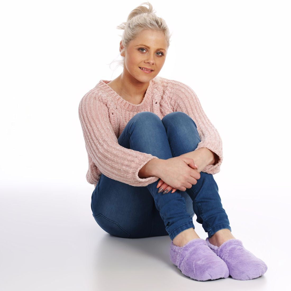 Zhu-Zhu Lilac Plush Microwavable Slippers