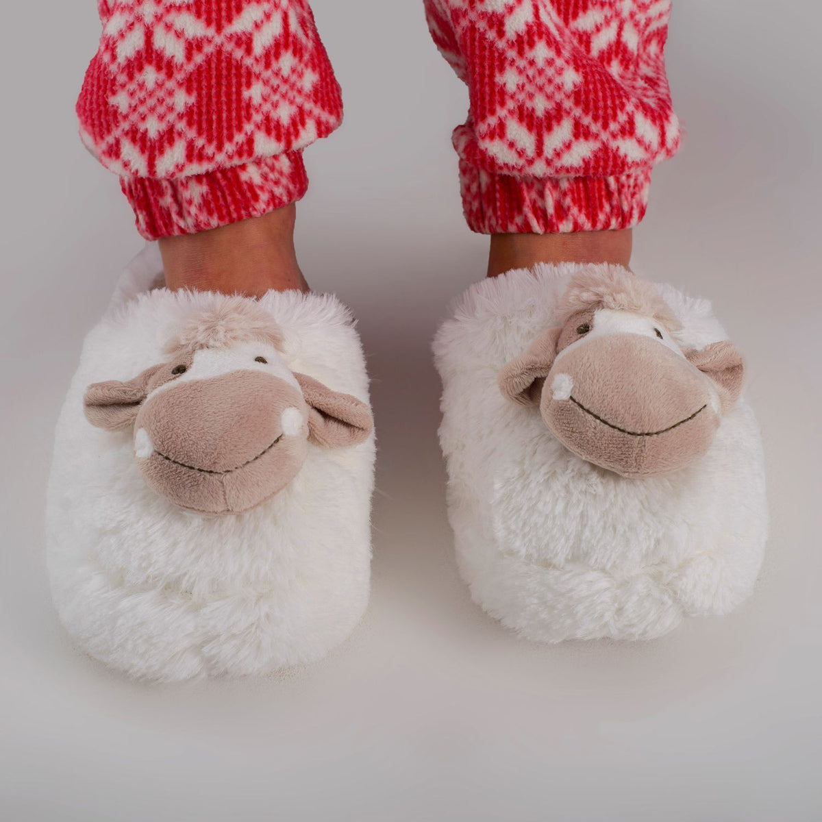 Zhu-Zhu Furry Animal Slippers - Cow