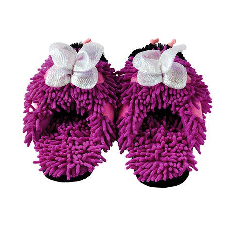 Aroma Home Fuzzy Friends Slippers - Purple Butterfly (Children's)