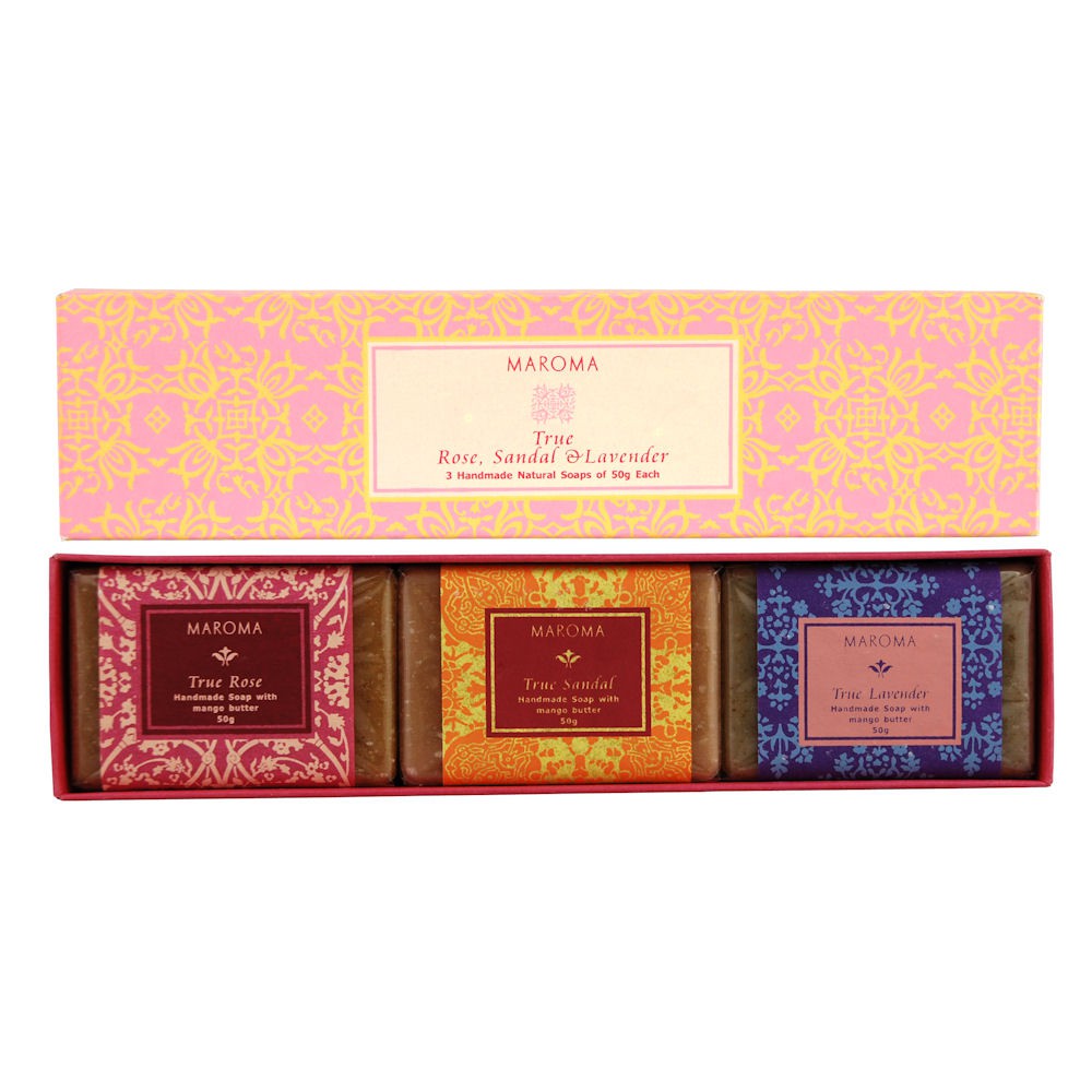 Maroma True Bath Set 3 Guest Soaps - Pink Box